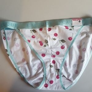 Cacique Cotton Cherry String Bikini Size 18-20 🍒